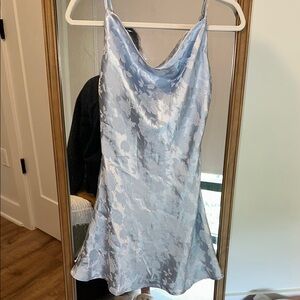 Lulu's Light Blue Floral Dress